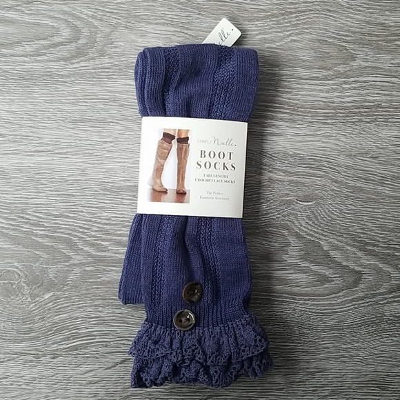 Simply Noelle Accessories - NWT Simply Noelle Blue/brown boot socks. One size.
